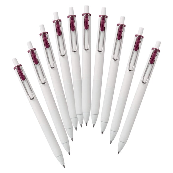 Bolígrafos de Gel Mitsubishi Uni-Ball One 0.38 mm Burdeos 10 unidades