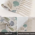 thumbnail image 6 of Coastal Starfish Washable Area Rug 3'x5', Ocean Coral Shell Beach Marine Life Woven Cotton Tassels Kitchen Rugs, Non Slip Indoor Door Mat Throw Carpet for Entryway Living Room Nursery Laundry Room, 6 of 9