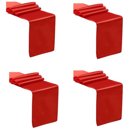 

10 Pieces 12 X108 Silver Satin Table Runners Wedding Party Table Decoration Accessories Home Textiles