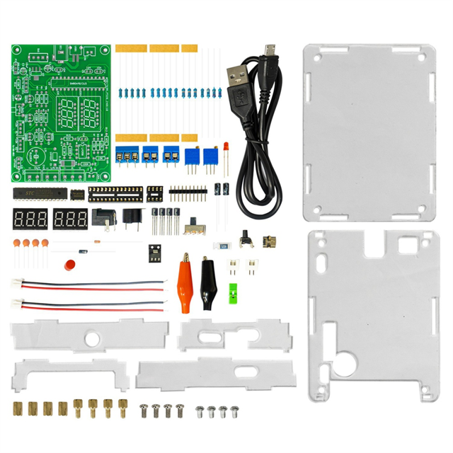 Multi-Function Meter DIY Soldering Kit Voltage Current Temperature Measurement PWM Signal Generator Loose Part