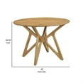 thumbnail image 5 of Evans Dining Table, Round Top, Angled Base, Walnut Brown Hardwood, 42 Inch, 5 of 6