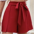 thumbnail image 4 of Tbopshirt High Waisted Shorts Women's High Waist Shorts Wide Leg Pants Casual Loose Shorts+Belt, 4 of 5