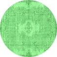 thumbnail image 1 of Ahgly Company Indoor Round Persian Emerald Green Bohemian Area Rugs, 6' Round, 1 of 4