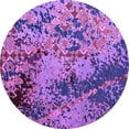 thumbnail image 1 of Ahgly Company Indoor Round Abstract Purple Modern Area Rugs, 7' Round, 1 of 4