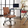 thumbnail image 3 of Home Square 2 Piece Mid Back Vinyl Office Chair with Arm Set in Terracotta, 3 of 5