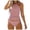 Pink, variant on RUTAYY Women Flower Printed Swimsuits Monokini Bathing Suits V-Neck Swimwear Swimsuits Summer Swim Wear