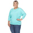 thumbnail image 2 of White Mark Women's Plus Size Banded Dolman Top, 2 of 6