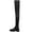 Black, variant on Jsaierl Thigh High Boots for Womens Over The Knee Patform Chunky Heel Stretch Long Fall Y2K Gogo Boots Fashion Square Toe Boots Low Block Heel Booties