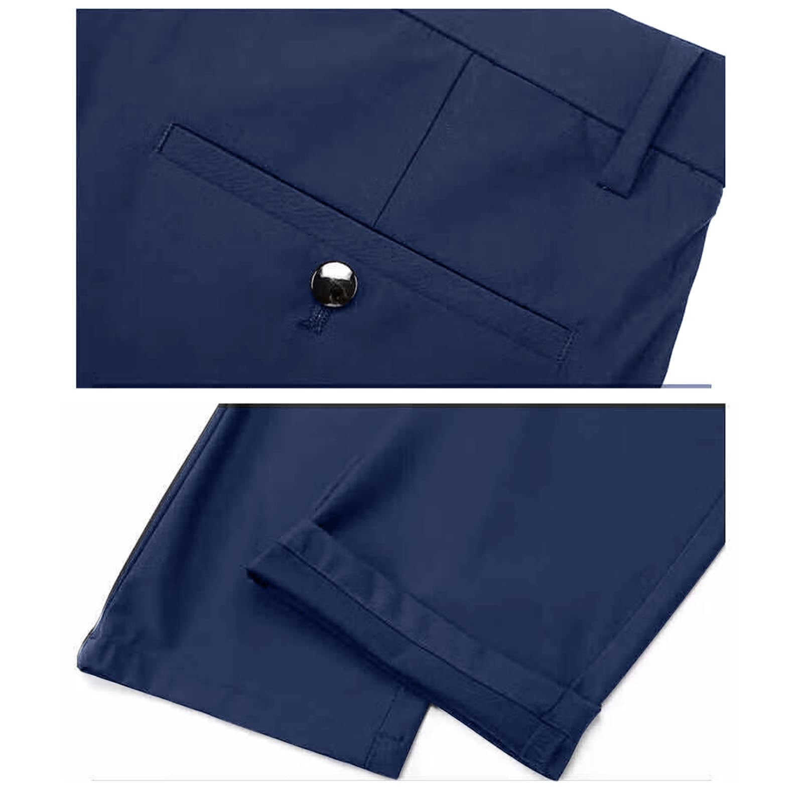 Qepwscx Pantalon Habillé Pour Hommes Sans Plis Extensible Devant Plat Pantalon Khaki Confortable Pantalon De Golf Décontracté Pour Hommes Affaires Détente S'Adapte Skinny