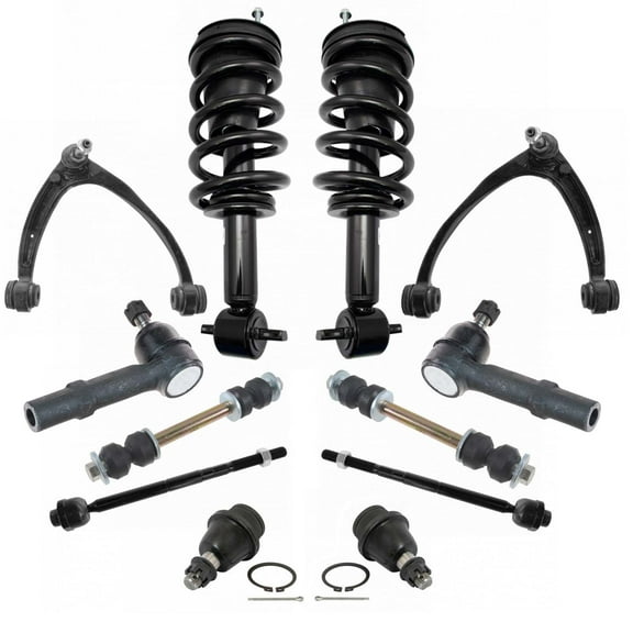 TRQ 12pc Steering Suspension Kit Control Arms Ball Joints Tie Rods End Links PSA59877