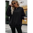 thumbnail image 4 of AMERTEER T-shirts Sweat-Shirts Oversize pour les Femmes Sweat à Capuche en Molleton Pull Col Rond Vêtements Confortables Automne Hiver Mode 2023, 4 of 5