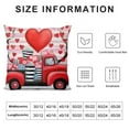 thumbnail image 5 of ARISTURING  Valentines Pillow Covers Red Dwarfs Truck Valentines Decorative Pillows Stripe Valentines Wedding Anniversary Holiday Home Throw Pillow Cases Decoration for Sofa Couch, 5 of 5