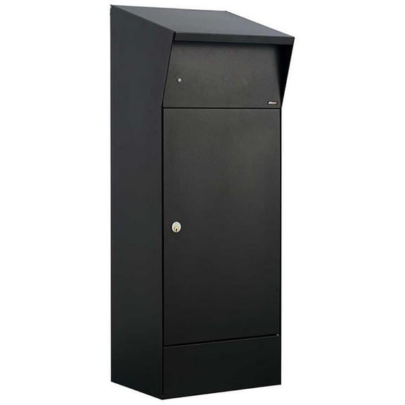 Allux Bjorn Top Loading Freestanding Parcel Mailbox, Black