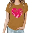 thumbnail image 4 of Meichang Hauts pour Femmes T-Shirt de la Saint-Valentin Cœur Graphique T-Shirts Mignons Hauts de Vacances T-Shirts Manches Courtes Col Rond Mode 2025, 4 of 4