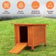 thumbnail image 3 of Conejera de Madera Coziwow para Conejos al Aire Libre con Techo de Asfalto Amarillo Terroso, 3 of 7