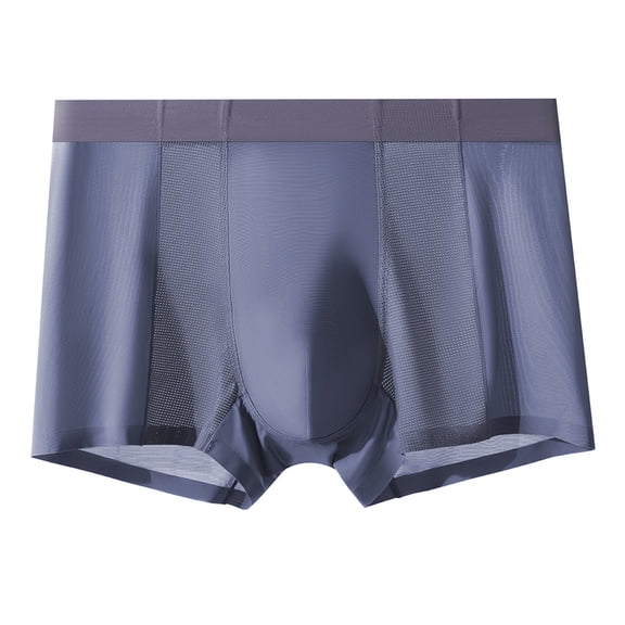 Men Modal Boxer Underwear Mid-rise Elastic Waistband Breathable Mesh Shorts Briefs Panties Daily Wear