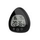 thumbnail image 2 of Reloj de pared digital para baño, ducha silenciosa, temporizador de cocina, súper impermeable, antiniebla, a prueba de polvo, con crochet hundido, temperatura, humedad, inducción (negro) Afortunado Sencillez, 2 of 2