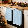 thumbnail image 4 of Tyidzon 2 Pcs Christmas Snowflake Hand Towels, 15.7 x 23.6 in Towels for Kitchen and Bathroom, Blue, 4 of 6