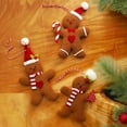 thumbnail image 2 of 3PCS Felt Gingerbread Man Ornaments,Retro Christmas Gingerbread Man Plush Doll Hanging Charms Soft Toys for Holiday Home Decor,Xmas Tree Ornaments, 2 of 6