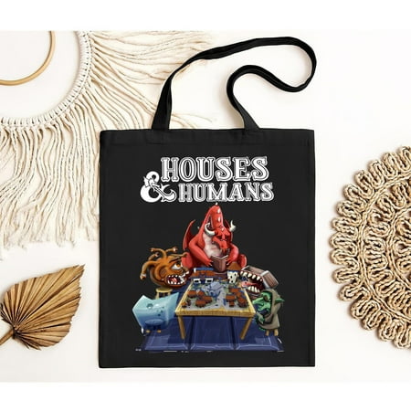 vintage Dnd Houses And Humans Parody Funny Dungeons Roleplay Game Tote Bag  Dungeons And Dragons Game Best Gift Bag-TH4057