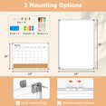 thumbnail image 4 of QUEENLINK Dry Erase Calendar Board for Wall, 24"x18" Magnetic Whiteboard Calendar Double-Sided Monthly White Board with Cork Board, Aluminum Frame Memo Mes, 4 of 8