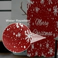 thumbnail image 3 of Snowflakes Shower Curtain for Bathroom Merry Christmas Decor Stall RV Shower Curtain Set with Hooks 36x72inches Red White Snow Flowers X-mas Waterproof Fabric Shower Curtains, 3 of 6