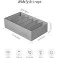 thumbnail image 4 of 4 Packs T-shirt Drawer Organizers for Clothing,6 Grids Compartment Wardrobe Storage Box, Washable Clothes Organizer for Folded Clothes, T-shirt, Legging, Silk Scarve, 4 of 14