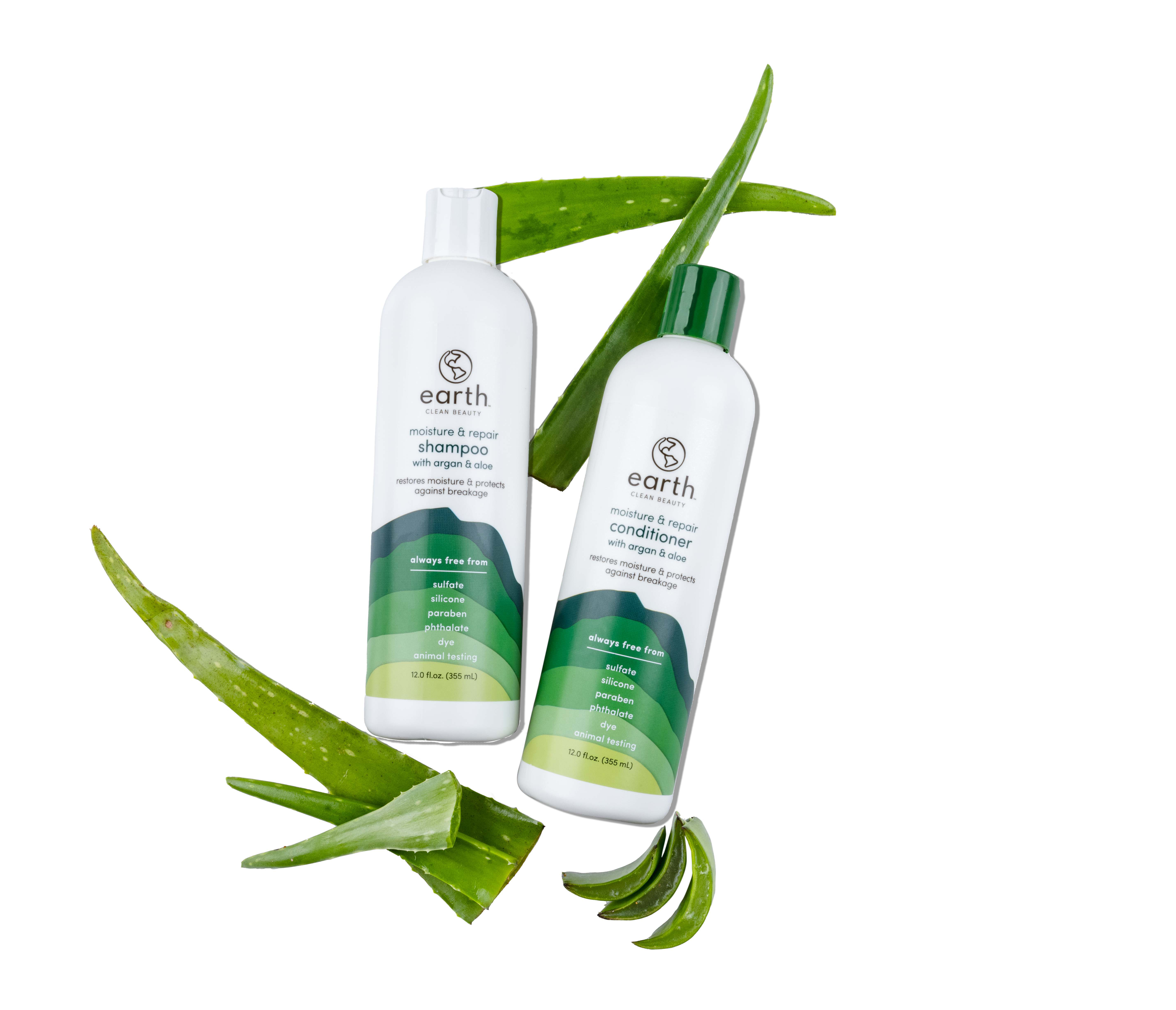 earth Clean Beauty Moisture and Repair Conditioner with Argan Oil and Aloe,  for All Hair Types,12 fl oz. - image 3 of 8