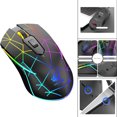 thumbnail image 3 of x9 2.4G Ratón inalámbrico para juegos Mute óptico para PC Portátil Recargable Ajuste de Alto rendimiento 2400DPI Ergonómico Profesional - Cuadrícula Negro Sunnimix ratón inalámbrico para juegos, 3 of 8