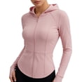 thumbnail image 2 of Women's UPF 50+ Sun Protection Rash Guard Slim Yoga Sun Protection Top Long Sleeve Hoodless Casual Jacket, 2 of 8