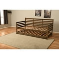 thumbnail image 3 of Somette Boho Daybed and Pop Up Bed with Linen Aqua Mattress Rustic Walnut, 3 of 5