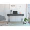 thumbnail image 2 of Tuhome Charcoal Engineered Wood Mumbai Computer Desk, 2 of 12