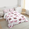 thumbnail image 3 of Homewish Watercolor Bowtie Bedding Comforter Set, Chic Cherry Twin Comforter Sets, Pink Bow Ribbon Bedding Set, Microfiber Bedroom Decor, 3 of 8