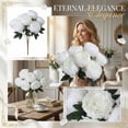 thumbnail image 6 of Artificial 7 Heads Peony Silk Flower Bouquet, Faux Peony Stems for Wedding Floral Arrangement, Home Office Tabletop Decoration, DIY Flower Wall Bridal Hand Bouquet, 6 of 7