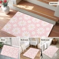 thumbnail image 5 of Pink Daisy Entryway Rug 2'x3'&nbsp; Non Slip Front Door Mats, Spring Floral Elegant Pastoral Botanical Entrance Rugs Indoor Outdoor Carpet, Washable Floor Mats Small Area Rug for Bedroom Kitchen, 5 of 8