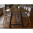 thumbnail image 6 of KFI Studios Urban Loft 9' x 3' Bistro Table, Solid Wood Natural Top, 6 of 7
