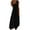 Black, variant on Giftesty Summer Dresses for Women Women Casual Holiday Style Hollow Out Long Dress Solid Color Loose Sleeveless V-Neck Camisole Dress