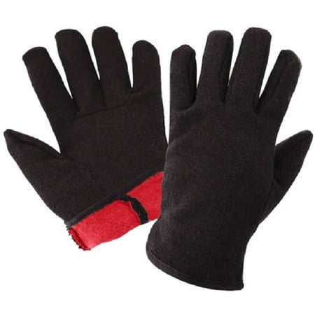 

CT7100-L-72PK Red Fleece Lined Brown Jersey Gloves 72 Pair Value Pack