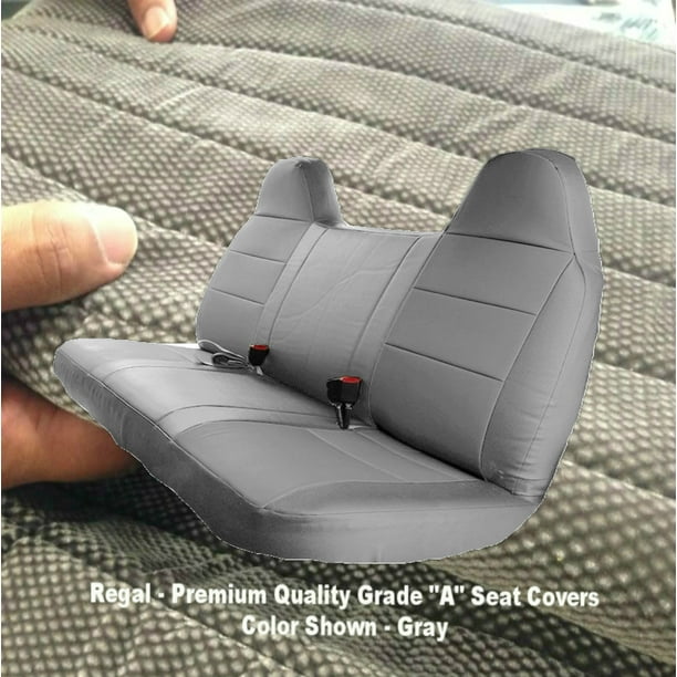 Realseatcovers Seat Cover For 1997 Ford F Series F150 F250 F350 F450 F550 Solid Bench Custom Made Fit Gray Com - 1997 Ford F250 Bench Seat Covers