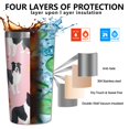 thumbnail image 3 of Border Collie Dogs with Flowers 10oz Tumblers Stainless Steel Tumbler with Lid and Straw,Vacuum Insulated Double Wall Travel Tumbler Cups with Cleaning Brush for Coffee, Tea, 3 of 4