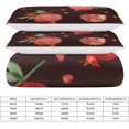 thumbnail image 2 of HAHDAXIA Pomegranate Fruit Pattern Bedding Solid Comforter Set for All Seasons,3 Pieces(1 Comforter+2 Pillowcases),Soft Microfiber Bedding Set Twin(86"x70"), 2 of 7