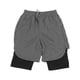 thumbnail image 1 of Pantalones cortos deportivos para hombre, de secado rápido, transpirables, suaves y de doble capa, para entrenamiento físico, color gris XXL, 1 of 15