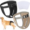 thumbnail image 1 of 2 Pack Dog Pants Dog Nappies with 6 Sanitary Pad Adjustable Protective Trousers for Female Dogs in Heat Monthly Bleeding Physiological Washable Pants, 1 of 5