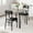 Gray, variant on EastVita 【Dining Table for 2】Small Square Kitchen Dinner Table Set,Space Saving Wood Modern Dinette With Upholstered Chairs,Retro Style Dining Room Furniture
