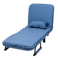 thumbnail image 2 of Patiojoy Folding Sofa Bed Sleeper Armchair Lounge Couch 5 Position Home Furniture Blue, 2 of 6