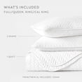 thumbnail image 3 of Noble Linens White Herring Pattern Quilted Coverlet, Twin / Twin XL, 3 of 12