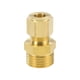 thumbnail image 1 of Adaptador de tubo de compresión de latón 8mm OD 1/2 NPT macho para sistema de riego de jardín, 1 of 3