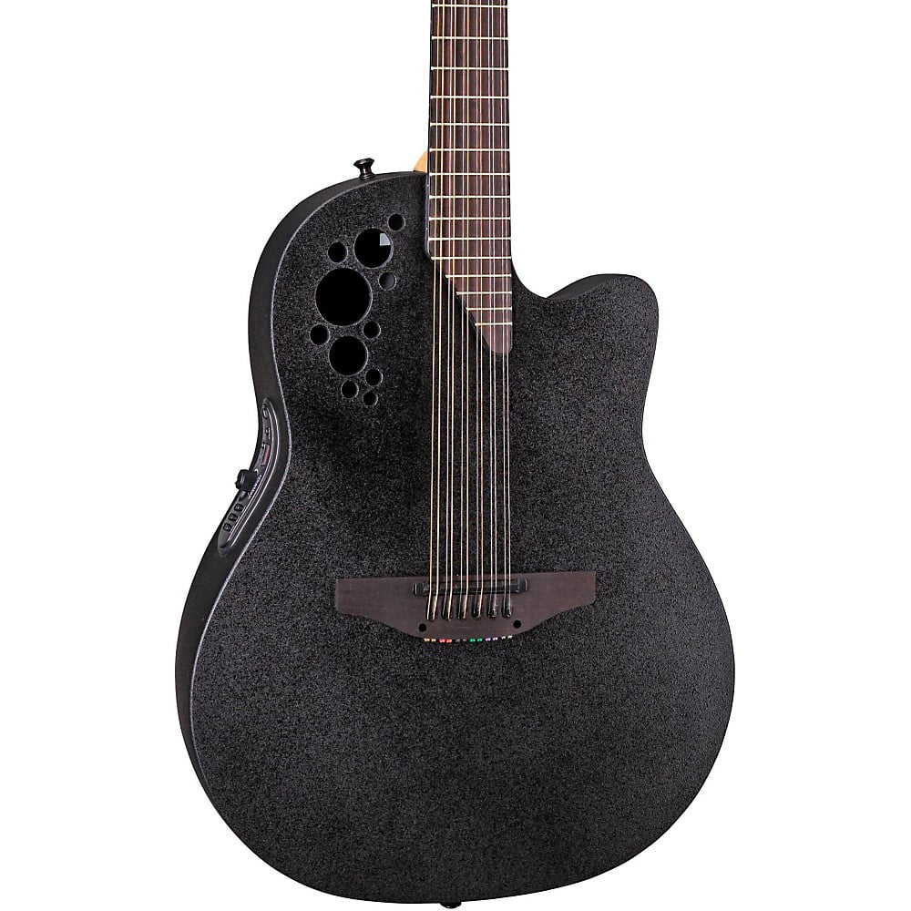 Ovation Elite 2058 TX 12String AcousticElectric Guitar Black