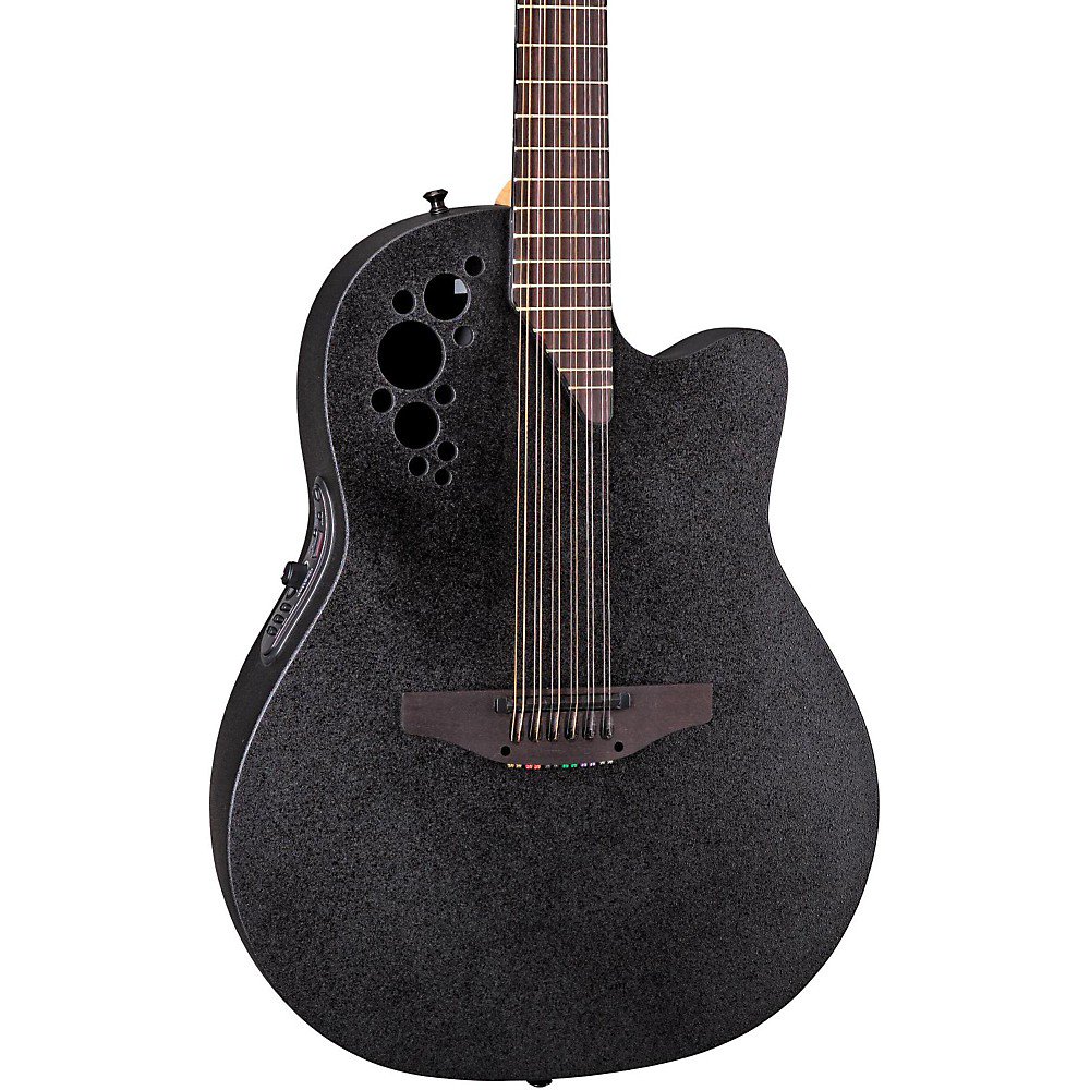 Ovation Elite 2058 TX 12String AcousticElectric Guitar Black