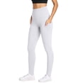 thumbnail image 6 of JnLxul Leggings for Women Casual Workout High Waisted Slim Stretchy Tights Yoga Pants with Pockets for Outdoor Running(Small,White), 6 of 8